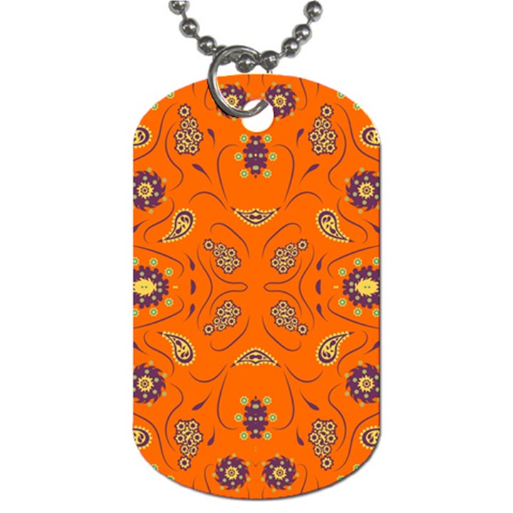 Floral pattern paisley style  Dog Tag (One Side)