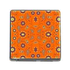 Floral Pattern Paisley Style  Memory Card Reader (square 5 Slot)