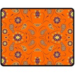 Floral pattern paisley style  Fleece Blanket (Medium)  60 x50  Blanket Front