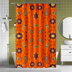 Floral Pattern Paisley Style  Shower Curtain 48  X 72  (small)  by Eskimos