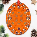 Floral pattern paisley style  Ornament (Oval Filigree) Front