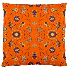 Floral Pattern Paisley Style  Large Cushion Case (two Sides) by Eskimos