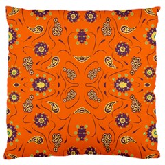 Floral Pattern Paisley Style  Standard Flano Cushion Case (two Sides) by Eskimos