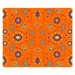 Floral Pattern Paisley Style  Double Sided Flano Blanket (small)  by Eskimos