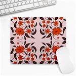 Floral folk damask pattern  Large Mousepads Front