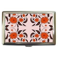 Floral Folk Damask Pattern  Cigarette Money Case by Eskimos