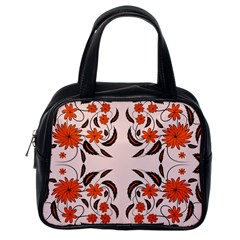 Floral Folk Damask Pattern  Classic Handbag (one Side) by Eskimos