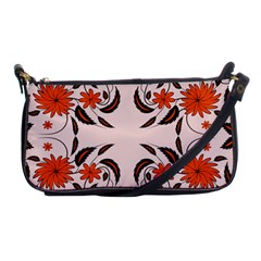 Floral Folk Damask Pattern  Shoulder Clutch Bag by Eskimos