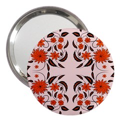 Floral Folk Damask Pattern  3  Handbag Mirrors by Eskimos