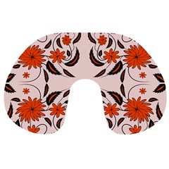 Floral Folk Damask Pattern  Travel Neck Pillow by Eskimos