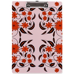 Floral Folk Damask Pattern  A4 Clipboard by Eskimos