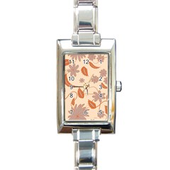 Folk Flowers Print Floral Pattern Ethnic Art Rectangle Italian Charm Watch by Eskimos