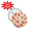 Folk flowers print Floral pattern Ethnic art 1.75  Buttons (100 pack)  Front