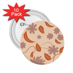 Folk flowers print Floral pattern Ethnic art 2.25  Buttons (10 pack) 