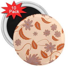 Folk flowers print Floral pattern Ethnic art 3  Magnets (10 pack) 