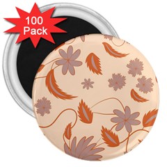 Folk Flowers Print Floral Pattern Ethnic Art 3  Magnets (100 Pack) by Eskimos