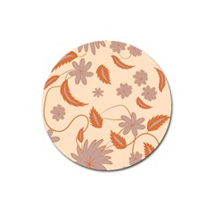 Folk Flowers Print Floral Pattern Ethnic Art Magnet 3  (round)