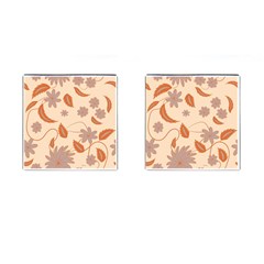 Folk flowers print Floral pattern Ethnic art Cufflinks (Square)