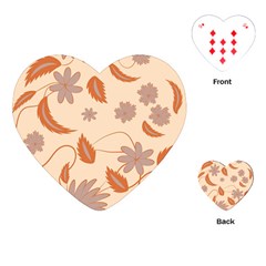 Folk flowers print Floral pattern Ethnic art Playing Cards Single Design (Heart)