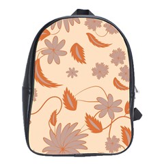 Folk flowers print Floral pattern Ethnic art School Bag (Large)