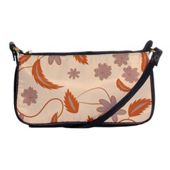 Folk Flowers Print Floral Pattern Ethnic Art Shoulder Clutch Bag by Eskimos