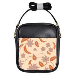 Folk Flowers Print Floral Pattern Ethnic Art Girls Sling Bag