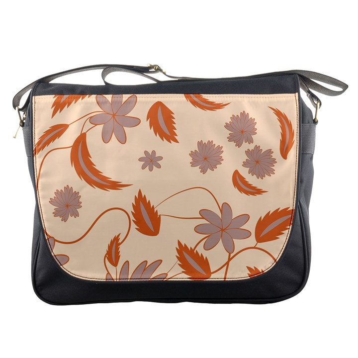 Folk flowers print Floral pattern Ethnic art Messenger Bag