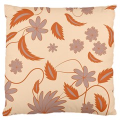 Folk Flowers Print Floral Pattern Ethnic Art Large Cushion Case (one Side)