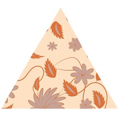 Folk Flowers Print Floral Pattern Ethnic Art Wooden Puzzle Triangle