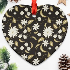 Folk Flowers Print Floral Pattern Ethnic Art Ornament (heart) by Eskimos