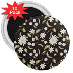 Folk Flowers Print Floral Pattern Ethnic Art 3  Magnets (10 Pack)  by Eskimos