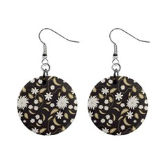 Folk Flowers Print Floral Pattern Ethnic Art Mini Button Earrings by Eskimos