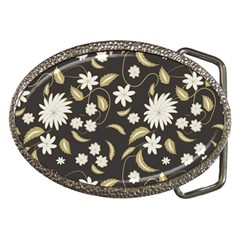 Folk Flowers Print Floral Pattern Ethnic Art Belt Buckles by Eskimos