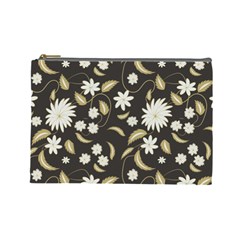 Folk Flowers Print Floral Pattern Ethnic Art Cosmetic Bag (large) by Eskimos