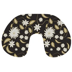 Folk Flowers Print Floral Pattern Ethnic Art Travel Neck Pillow by Eskimos