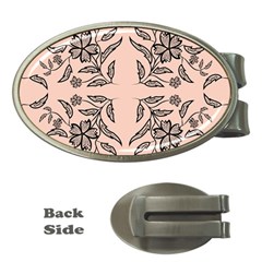 Floral Folk Damask Pattern  Money Clips (oval)  by Eskimos