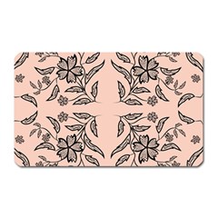 Floral Folk Damask Pattern  Magnet (rectangular) by Eskimos