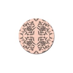 Floral folk damask pattern  Golf Ball Marker