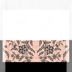 Floral folk damask pattern  Rectangular Jigsaw Puzzl