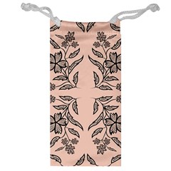 Floral folk damask pattern  Jewelry Bag