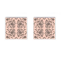 Floral folk damask pattern  Cufflinks (Square)