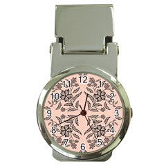 Floral Folk Damask Pattern  Money Clip Watches by Eskimos