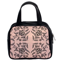 Floral Folk Damask Pattern  Classic Handbag (two Sides) by Eskimos