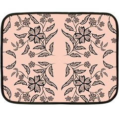 Floral Folk Damask Pattern  Double Sided Fleece Blanket (mini)  by Eskimos