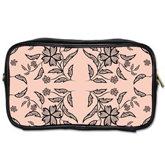 Floral folk damask pattern  Toiletries Bag (One Side)