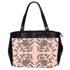 Floral Folk Damask Pattern  Oversize Office Handbag (2 Sides) by Eskimos