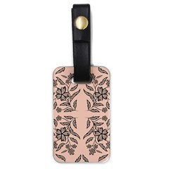 Floral folk damask pattern  Luggage Tag (one side)