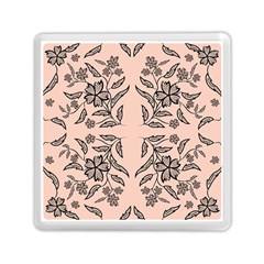 Floral folk damask pattern  Memory Card Reader (Square)