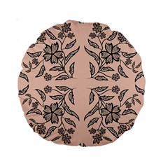 Floral folk damask pattern  Standard 15  Premium Round Cushions