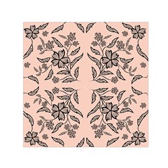 Floral folk damask pattern  Small Satin Scarf (Square)